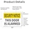 Signmission This Door Is Alarmed OSHA Security Notice Sign, Vinyl Decal, 10in W x 7in L, 2PK OS-2PACK-SN-D-710-L-11652 - alternate 4